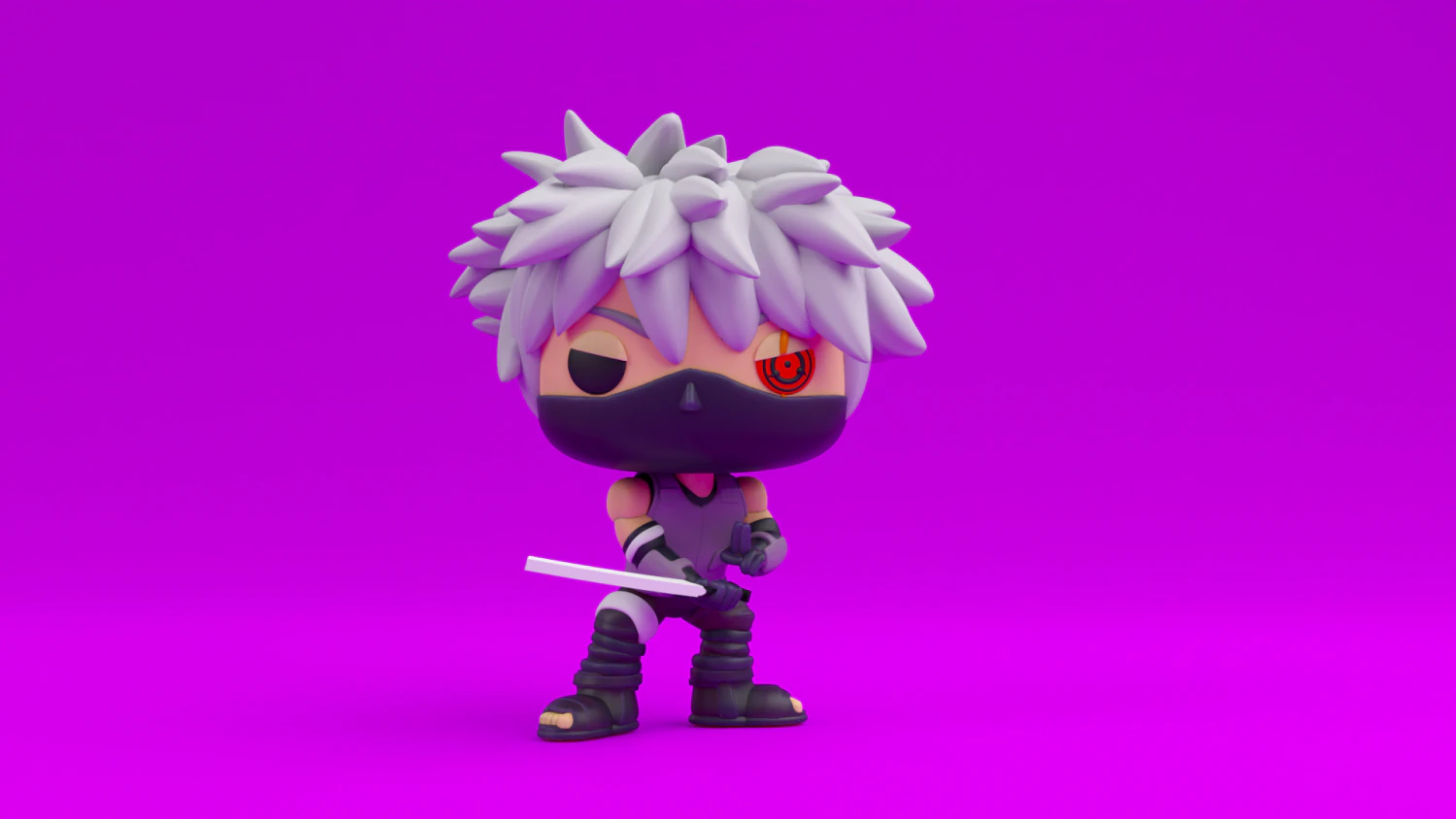 Kakashi Hatake funko pop naruto shippuden 3D Print Model .c4d .max .obj .3ds .fbx .stl .blend 