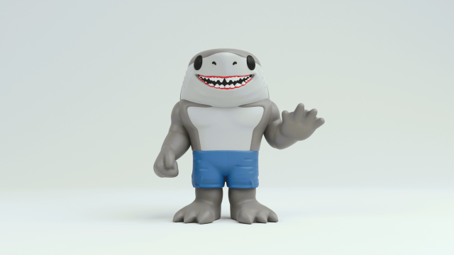 King shark from the suicide squad Modello di stampa 3D .c4d .max .obj .3ds .fbx .stl .blend 