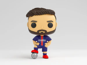 Funko pop Lionela Messiego z Paris Saint Germain Model do druku 3D