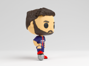 Lionel Messi funko pop Paris Saint Germain Modelo de Impressão 3D