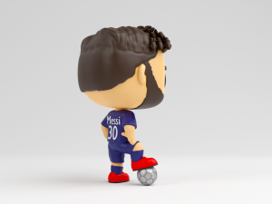 Lionel Messi funko pop Paris Saint Germain Modelo de Impressão 3D