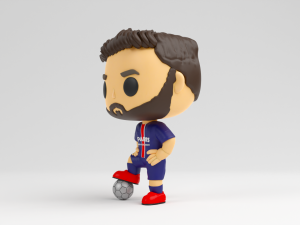 Lionel Messi funko pop Paris Saint Germain Modelo de Impressão 3D
