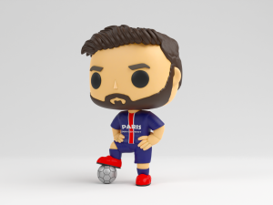 Lionel Messi funko pop Paris Saint Germain Modelo de Impressão 3D