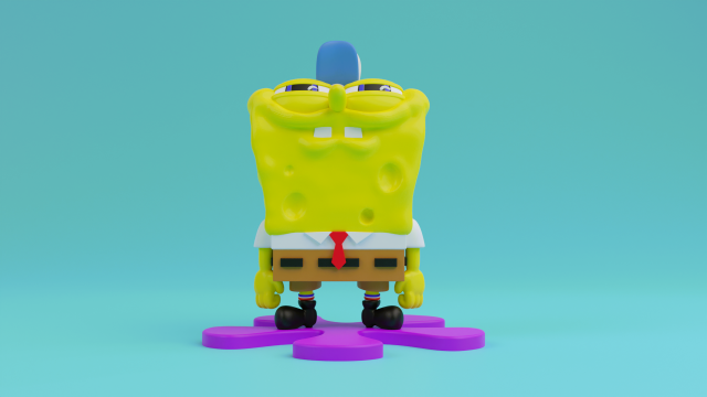Spongebob squarepants 3d print model 3Dプリントモデル .c4d .max .obj .3ds .fbx .stl .blend 