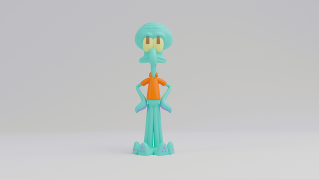 Squidward 3d print model Model Cetak 3D .c4d .max .obj .3ds .fbx .stl .blend 