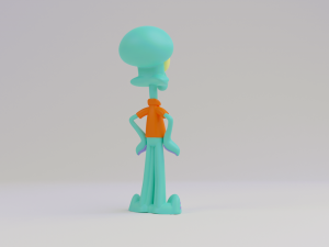 Squidward 3d print model Model Cetak 3D
