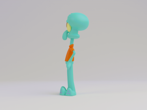 Squidward 3d print model Model Cetak 3D