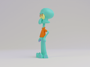 Squidward 3d print model Model Cetak 3D
