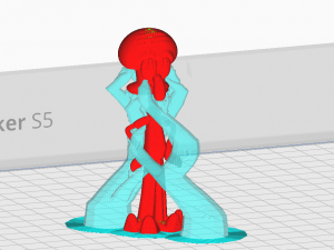 Squidward 3d print model Model Cetak 3D