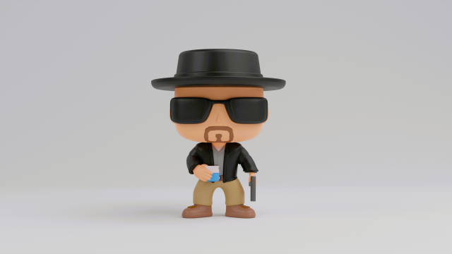 Walter Hartwell White funko pop from Breaking Bad 3D Print Model .c4d .max .obj .3ds .fbx .stl .blend 