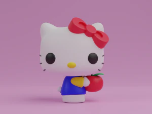Apple funko poplu Hello Kitty 3D Baskı Modeli