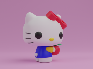 Hello kitty with an apple funko pop 3Dプリントモデル