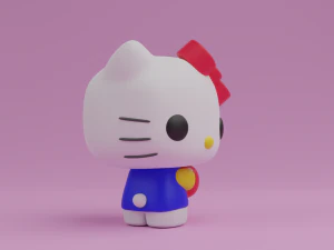 Hello kitty with an apple funko pop 3D Print Model