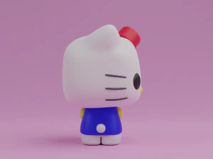 Hello kitty with an apple funko pop 3D Print Model