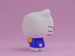Hello kitty with an apple funko pop 3D Print Model