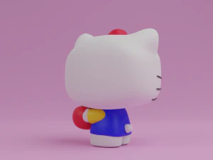 Hello kitty with an apple funko pop 3D Print Model