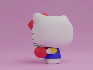 Hello kitty with an apple funko pop 3D Print Model
