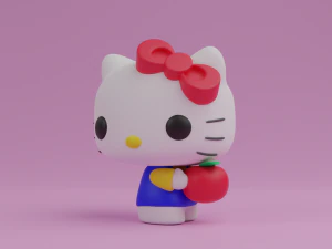 Hello kitty with an apple funko pop 3D Print Model