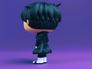 Jin with Demon Kings Longsword Funko Pop from solo leveling Model do druku 3D