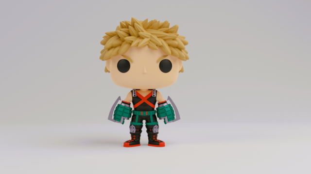 Bakugo funko model from my hero academia 3D Print Model .c4d .max .obj .3ds .fbx .stl .blend 