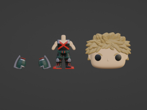 Bakugo funko model from my hero academia 3D Print Model