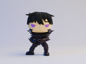 Jin with shadow armor Funko Pop from solo leveling 3D-printmodel