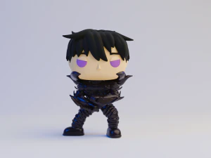 Jin 与暗影盔甲 Funko Pop 从单人练级 3D 打印模型