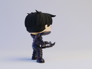 Jin with shadow armor Funko Pop from solo leveling 3D Print Model