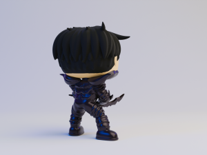 Jin with shadow armor Funko Pop from solo leveling 3D Print Model