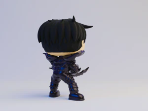 Jin with shadow armor Funko Pop from solo leveling 3D Print Model