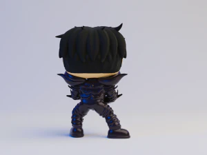 Jin with shadow armor Funko Pop from solo leveling 3D Print Model