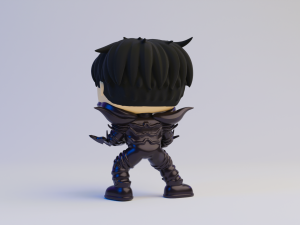 Jin with shadow armor Funko Pop from solo leveling 3D Print Model
