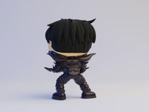 Jin with shadow armor Funko Pop from solo leveling 3D Print Model