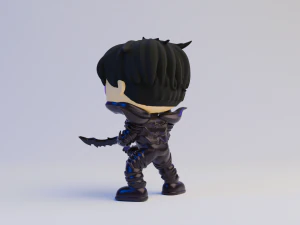 Jin with shadow armor Funko Pop from solo leveling 3D Print Model
