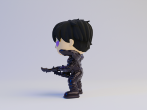 Jin with shadow armor Funko Pop from solo leveling 3D Print Model