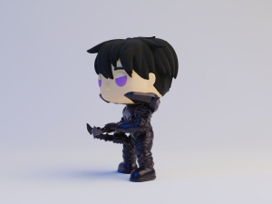 Jin with shadow armor Funko Pop from solo leveling 3D Print Model