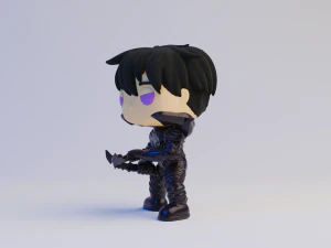 Jin with shadow armor Funko Pop from solo leveling 3D Print Model