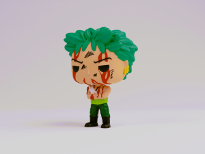 Zoro Nothing Happened funko model from one piece 3D Print Model