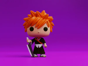 Ichigo Kurosaki funko model from the anime Bleach 3D Print Model