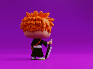 Ichigo Kurosaki funko model from the anime Bleach 3D Print Model