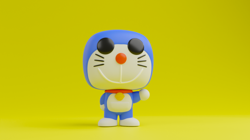 Doraemon Funko model from Doraemon anime series 3D-Druckmodell .c4d .max .obj .3ds .fbx .stl .blend 