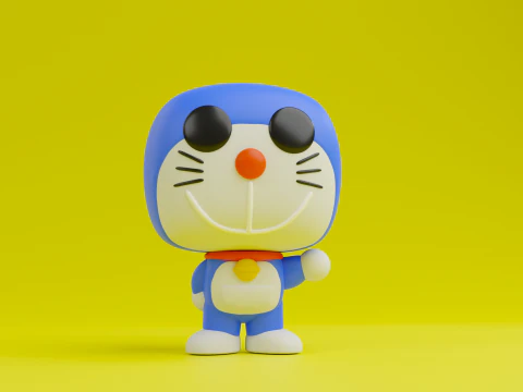 ドラえもんアニメシリーズのドラえもんファンコモデル 3Dプリントモデル