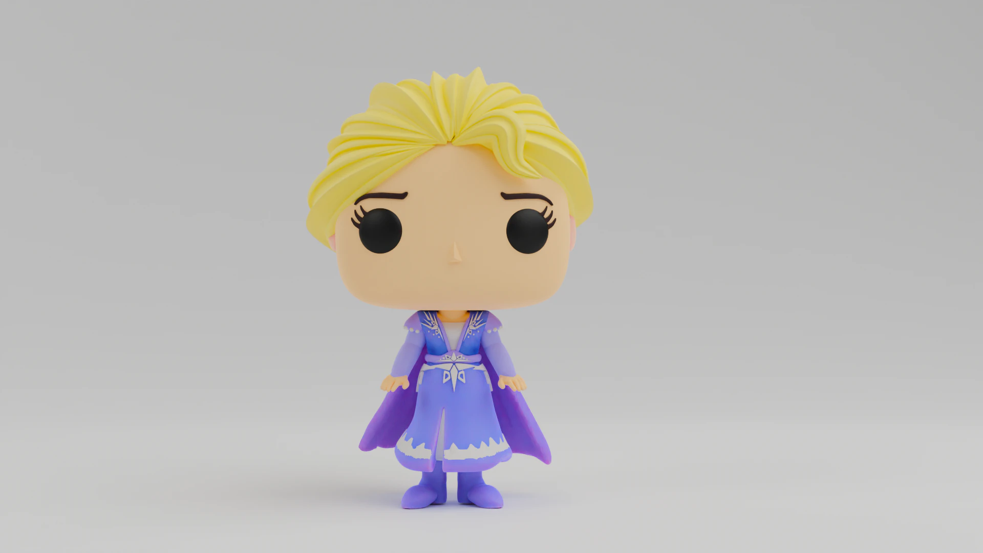 Elsa Funko model from the movie Frozen 3D Print Model .c4d .max .obj .3ds .fbx .stl .blend