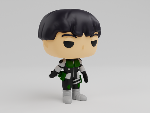Soshiro Hoshina Funko model from the Anime Kaiju No 8 Modèles 3D en vedette