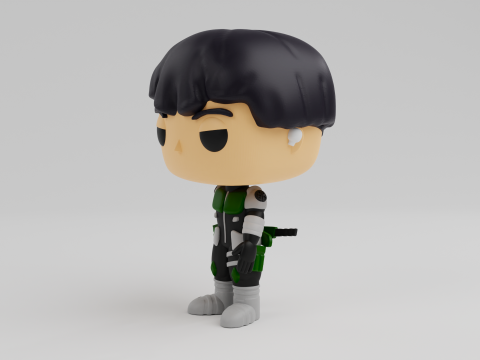 Soshiro Hoshina Funko model from the Anime Kaiju No 8 Modèles 3D en vedette
