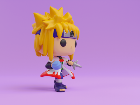 Minato funko model from Naruto Shippuden 3D Baskı Modeli