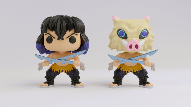 Inosuke Hashibira Funko model from the anime demon slayer 3D Print Model .c4d .max .obj .3ds .fbx .stl .blend