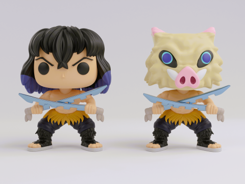 Inosuke Hashibira Funko model from the anime demon slayer 3D 打印模型