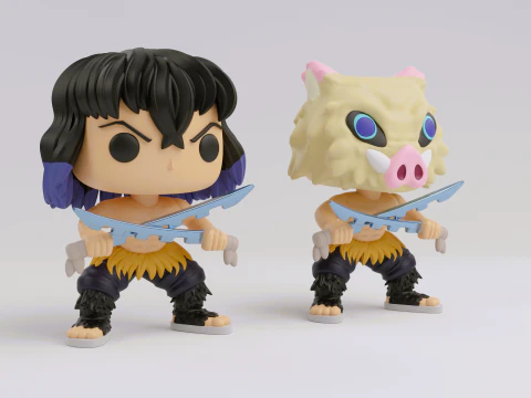 Inosuke Hashibira Funko model from the anime demon slayer 3D Print Model