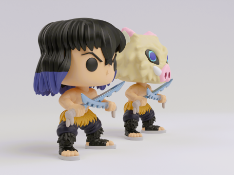 Inosuke Hashibira Funko model from the anime demon slayer 3D Print Model